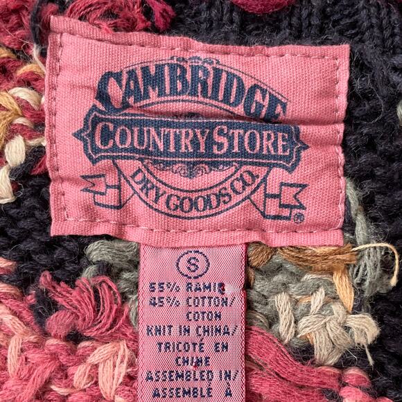 90s Embroidered Grandmacore Dark Floral Sweater Vest Cottagecore Whimsygoth Sz S - Picture 9 of 9